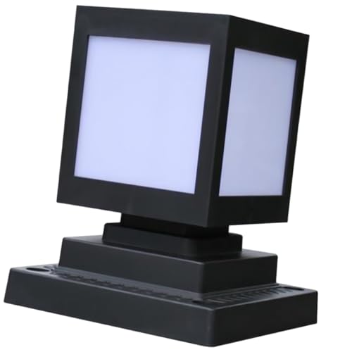 Farola solar para jardín SECFOU con luces LED y poste resistente de exterior