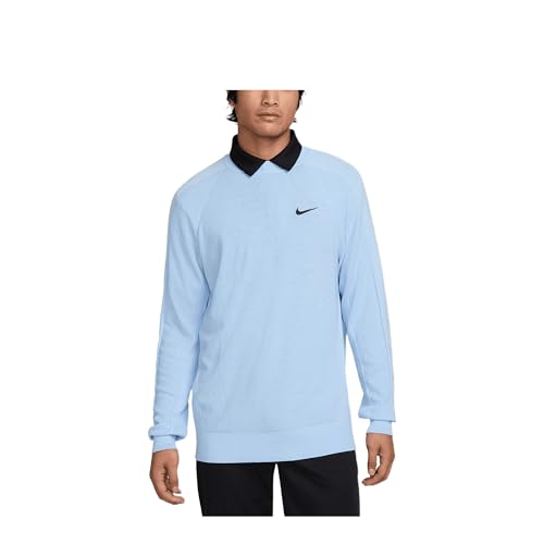 Nike Tour Men's Golf Sweater (FQ8832-422, Psychic Blue/Black)