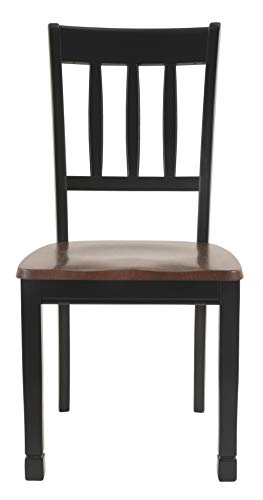 Signature Design By Ashley Owingsville Modern Farmhouse Dining Room Side Chair, Set Of 2, Made Of Veneers Wood And Engineered Wood, Black And Brown #TOP5