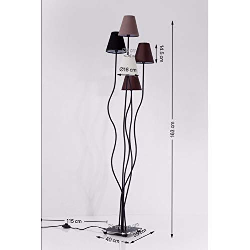Lámpara de pie Flexible Mocca Cinque de Kare Design con 5 pantallas beige 7