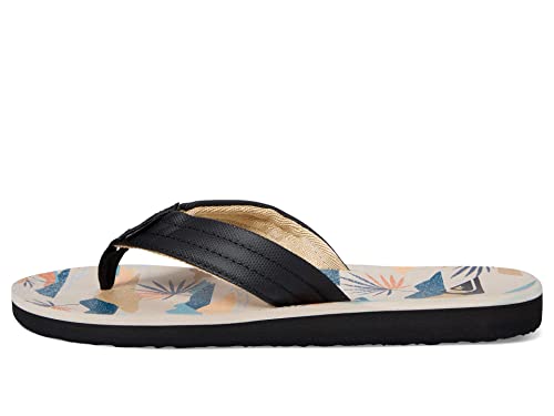 Image of Quiksilver mens Quiksilver Men's Carver Print 3 Point Flip Flop Athletic Sandal