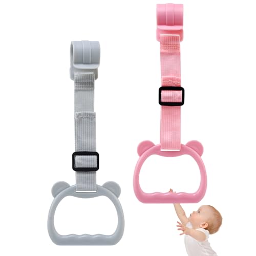 TonStyle Ringe für Kinderbetten, 2 Stück Abnehmbare Kleine Ringe, Baby Zubehör-Babybett Pull Ring,Ringe Baby Hand Ringe Griff Kleinkind für Beinübung Aufstehen Übung in Kinderbetten Reisebetten-Groß