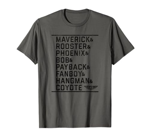 Top Gun: Maverick Cast Name Stack & Logo Camiseta