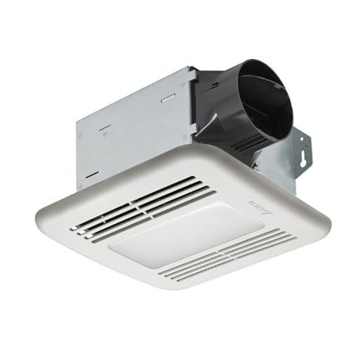 Extractor para baño breez Delta BreezIntegrity Serie ITG80LED, 80 CFM, luz LED regulable, 11,3 W, montaje en techo, blanco miniatura 1