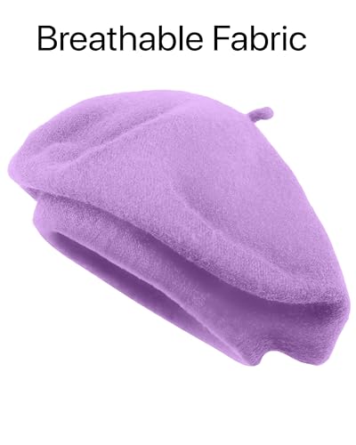 Image of Parquet Solid Color French Beret Hat. Classic French, Casual and Chic Lightweight Cap for Women
