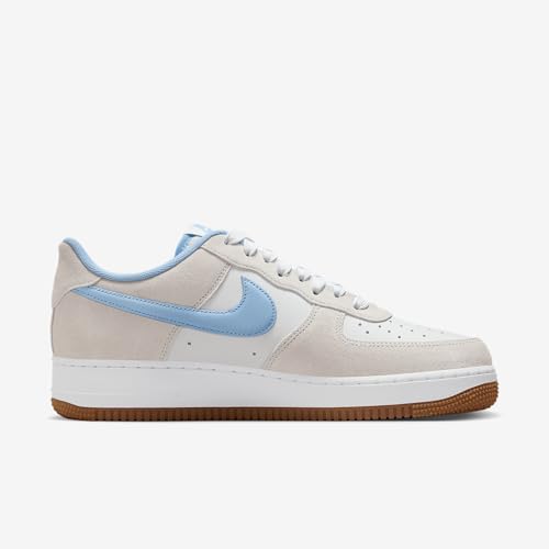 Nike Air Force 1 '07 LV8 Men's Shoes (IB6388-002, Photon Dust/White/Gum Medium Brown/Psychic Blue)3