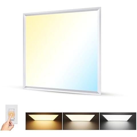 AIKVSXER 2x2 LED Flat Panel Light - 40W 3 Color Temperature by Switch AC120V Triac Dimming 2x2 LED Light Drop Ceiling Light- 1pack Cover