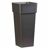 pflanzkübel hoch Gartentopf Pflanzk. DUO QUADRO schw. 37cm, mit Pflanzeinsatz