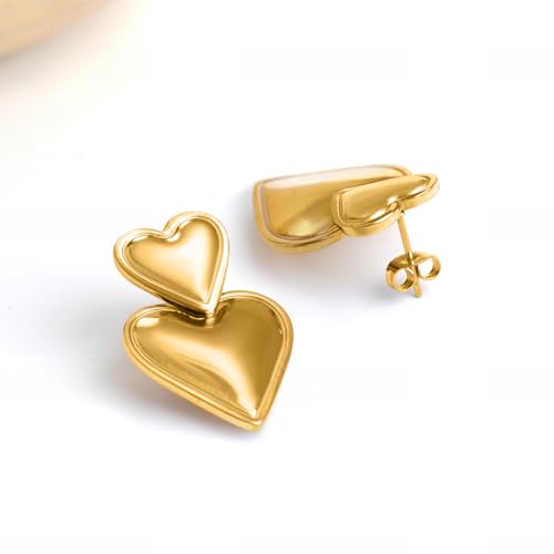 Image of Rubans Demi Fine Stainless Steel Drop Earrings Daily Gift for Women & Girls
