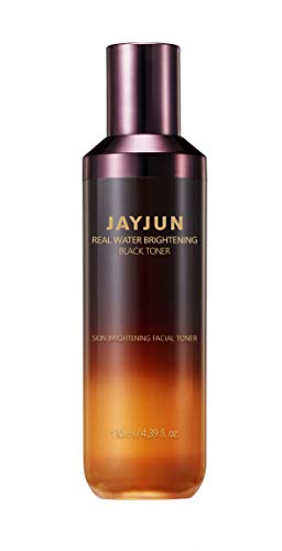 [Jayjun] Tóner facial con efecto brillo, Real Water Brightening Black Toner 130 ml, para más brillo, calma la piel y brillo de Corea