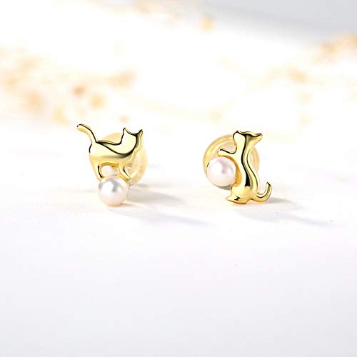 Boucles d'oreilles S925 et or 14K légères pour femme