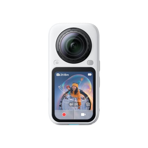 Image of Insta360 X6-8K 360 Camera with 1 /1.1'' Sensors | Action Camera, Dual Custom Square 1 /1.1 inch Sensors, Triple AI Chip, Replaceable Lens 2.0, 140 Minutes 8K Video, White