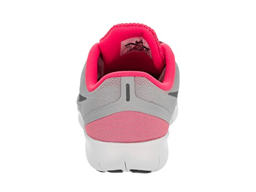 Nike Kids Free Rn (GS) Wolf Grey/Metallic Silver Running Shoe 7 Kids US3