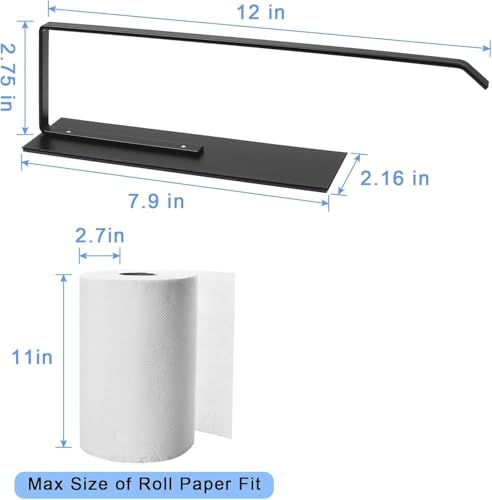Image of OrganizeMee Magnetic Towel Holder | Kitchen Tissue Roll Holder Aluminium Foil Roll, Plastic Wrap Paper Towel Holders | Multipurpose Organizer | Can Stick to Fridge, Oven WashingMachine 1NOSs(Grey)