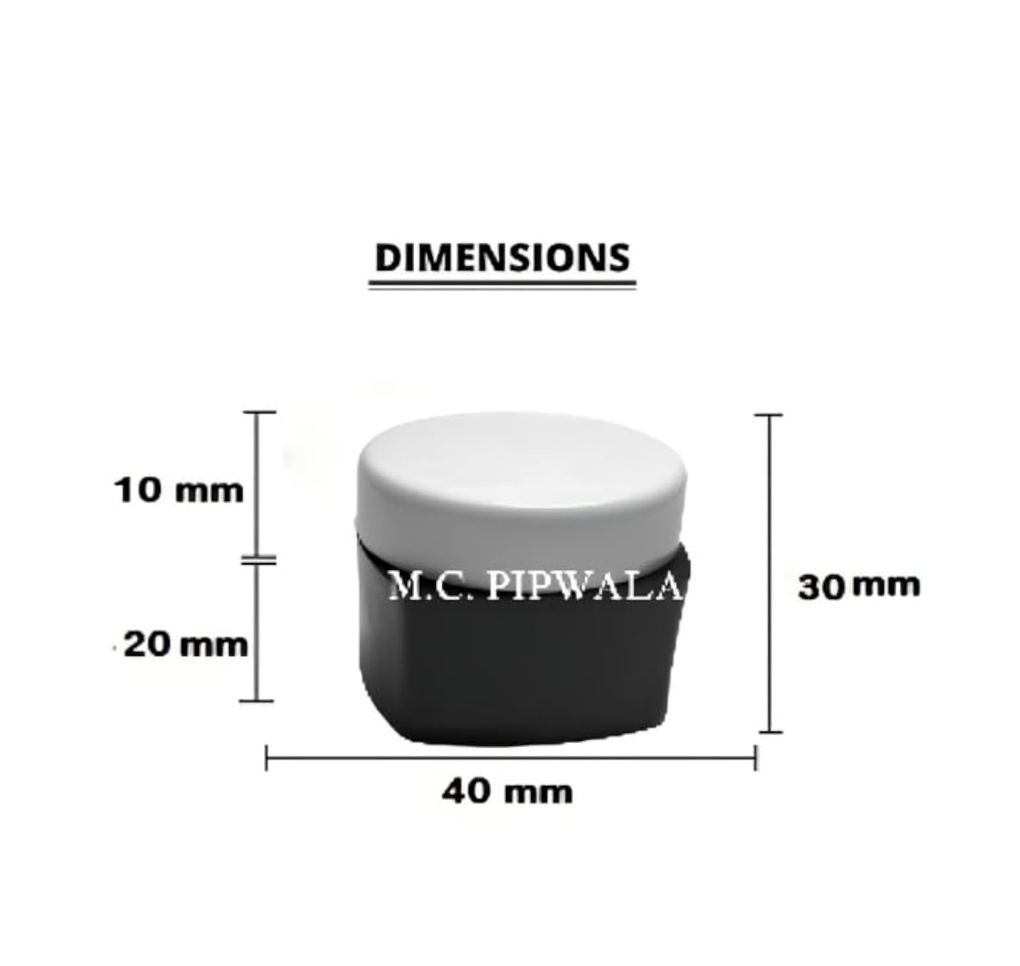 5 gm Square P.S. Transparent Container with Cap