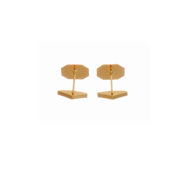 Mancuernillas para hombre en oro amarillo 14k miniatura 5