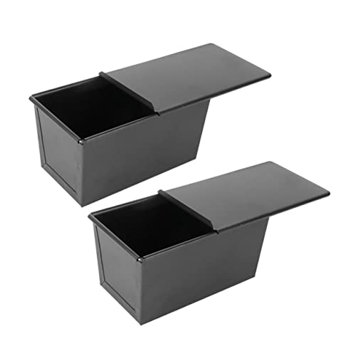 MUCKLILY 2 piezas Molde para Hornear Pan Tapa Antiadherente Molds para Pan de Toast Utensilios de Horneado para Bizcochos y Panes