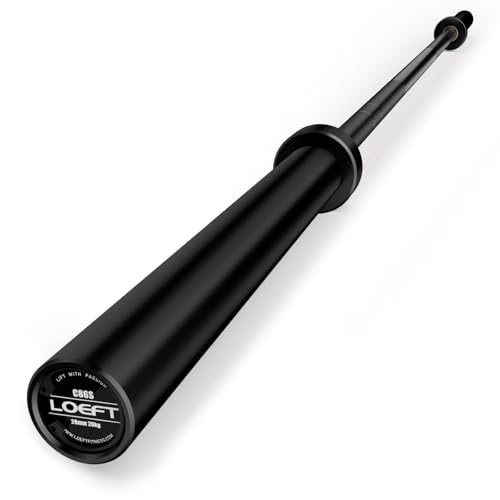 7ft Olympic Barbell 20kg Barbell for Powerlifting and Weightlifting 2000 lbs Weight Capacity 215K PSI Weight Bar Fit 2 Weights for Squat Bench Press Deadlift