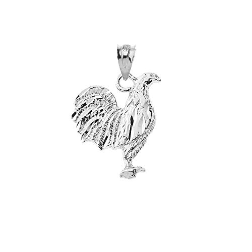 925 Sterling Silver Rooster Pendant