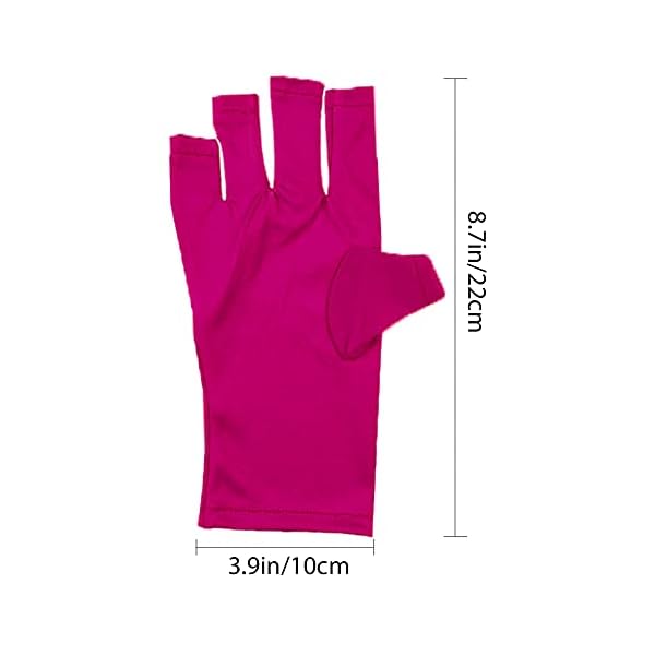 4-Pairs-UV-Glove-for-Nail-Lamp-Manicures-Anti-Block-UV-Ray-Fingerless-Glove-for-Girl-WomenWhiteBlack-Purple-Pink Jolbndcv 4 Pairs UV Glove for Nail Lamp, UPF50+ Protection Gloves Manicures Anti Block UV Ray Fingerless Glove for Girl Women White,Black,Purple,Pink
