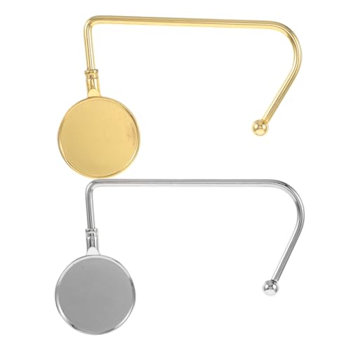 Garneck Ganchos Metálicos para Colgar Bolsos y Mochilas 2 Unidades Oro y Plata Soporte Resistente para Escritorio Organizador de Mesa y Decoración Navideña