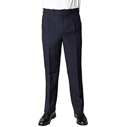 Uniformes Camareros Elegantes Pantalón Camarero Hombre Color Negro/Marino - Tallas Grandes - Camarero, músico, Conductor autobús, Uniformes, etc. (64, Marino)