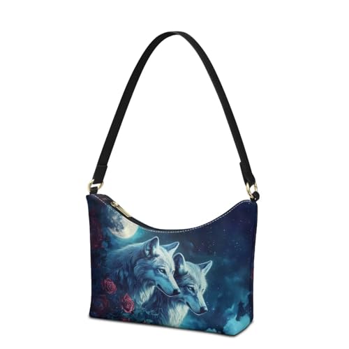 Image of Handbag for Women Leather Underam Shoulder Bag with Zipper Fashion Work Purse Waterproof Travel Wallet