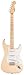 Fender Jimmie Vaughan Tex-Mex Stratocaster - Olympic White Bundle with Gig Bag, Strap, Cable, and Guitar Cleaning Kit