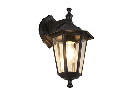 meineWunschleuchte Außen Wandlaterne aus Aluminium in Schwarz...