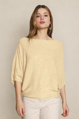 Image of Nachu Women Fashion Ribbed Batwing Sleeves Bagy Balloon Style Fit Top |Casual Regular Size fit | Winter and Party fit