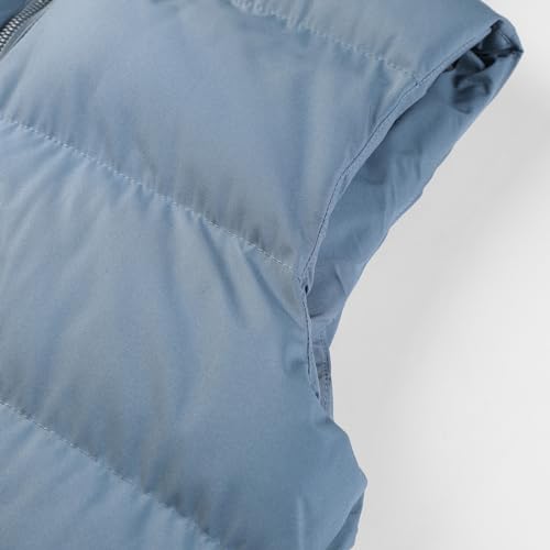 Men's Loose Fit Zipper Winter Tops Hooded Puffer Vest Coat4