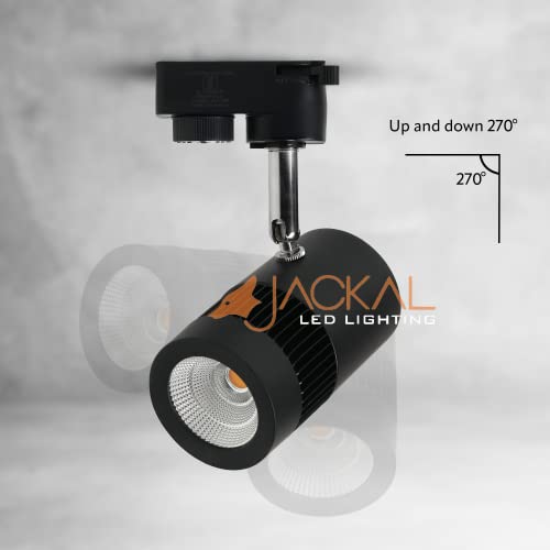 Image of JACKAL 9 Watt Warm White LED Track Light - Trackway Not Included | Spot, Focus, Picture Light (Pack of 2), with Rotatable Head | ideal for Showrooms, Shops and Living Room