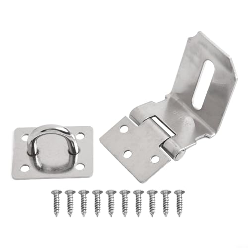 Cerradura de puerta de acero inoxidable con grosor uniforme y aleación resistente para uso fiable en exteriores e interiores (4 pulgadas)