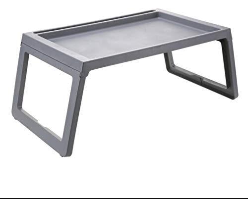 Foldable Laptop Stand Portable Lap Desks Bed Tray Notebook Table Dorm Desk, Dormitory Table, Breakfast Serving, Reading Holder for Couch Floor (Gray)