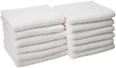 LUXTEX Basics White Hand Towels 16x27 | Hand Towels for Bathroom | Gym Towels Toallas de bano Spa Towels Hand Towels Bulk (100% Cotton)