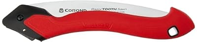 Corona Tools 10-Inch RazorTOOTH Folding Pruning Designed for Single Use | Curved Blade Hand Saw | Cuts Branches Up to 6" in Diameter | RS16150, Red