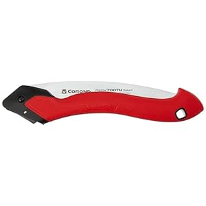 Corona Tools 10-Inch RazorTOOTH Folding Pruning Designed for Single Use | Curved Blade Hand Saw | Cuts Branches Up to 6″ in Diameter | RS16150, Red
