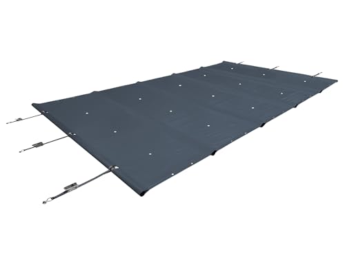 ANKO PLANEN Poolabdeckung Rollschutz für maximale Sicherheit - 680 g/m² PVC LKW Plane - Ganzjahresabdeckung für Sommer & Winter - ohne Stangen (4,5m x 7,5m, Anthrazit RAL7016)
