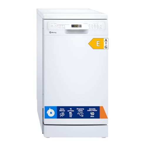 Balay - Lavajillas, Libre instalación, 45 cm de ancho, Motor ExtraSilencio, Home Connect, Display LED, Blanco, 3VN4030BA