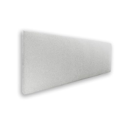 Silcar Home - Cabecero de Cama 135 Tejido Blanco Jep - Estructura de Madera, Tapizado en Polipiel Liso, Diseño Moderno, Fácil Instalación, Acolchado - Tela Blanco, 135 cm