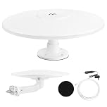 Maclean Antena Activa de TV DVB-T2 HEVC MCTV-102/3/4 Filtro LTE Omnidireccional Amplificador 360 Grados Compacto Móvil Blanco MCTV-103 para Camper 12 V Encendedor de Coche