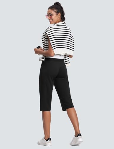 Image of ISEEGZ 15 inch / 18 inch / 21 inch / 25 inch Capri Pants for Women High Waist with Pockets Women's Capris Workout Yoga Pants Loose Straight Leg