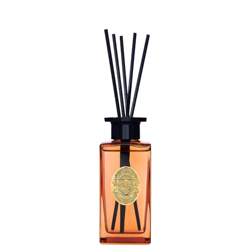M&SENSE Luxury Reed Diffuser 180ml, Orange Goji Scented with Natural Essential Oils, Long Lasting with 7 Sticks, Non-Toxic Home Fragrance for Bedroom, Bathroom Decor, Elegant Glass Bottle