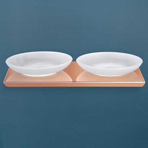 Image of Plantex (Primax) Stainless Steel Double Soap Dish /Soap Holder /Soap Stand /Bathroom Accessories - Wall Mount (Rose Gold-Matt)