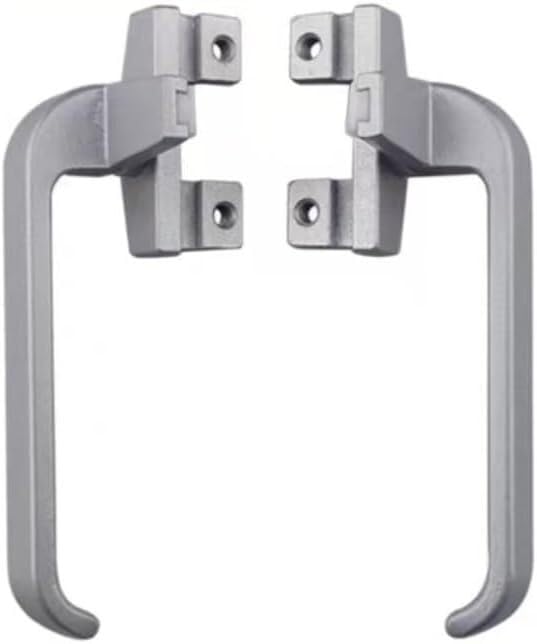Manijas para ventanas con apertura interior fluida, aluminio gris de alta resistencia