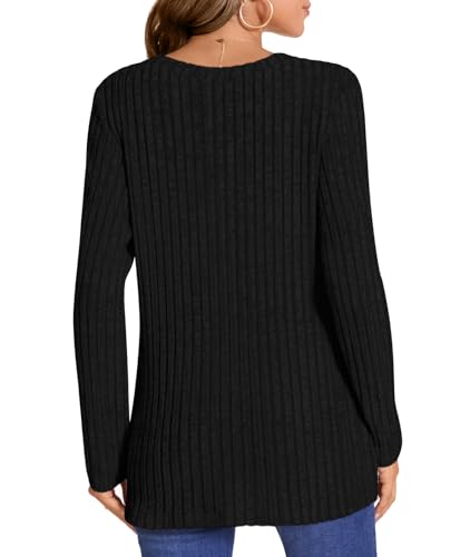 Image of HOTGIFT Women's Pullover Sweaters Winter Tunic Tops Long Sleeve Crewneck Shirts Casual Comfortable Blouse
