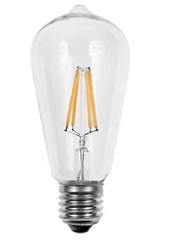 Image of Edison lamp Rope Hanging /Pendant Vintage Industrial loft, E27 Holder, Decorative, Beige Color. 1 Meter ((Pack of 2 with Bulb))