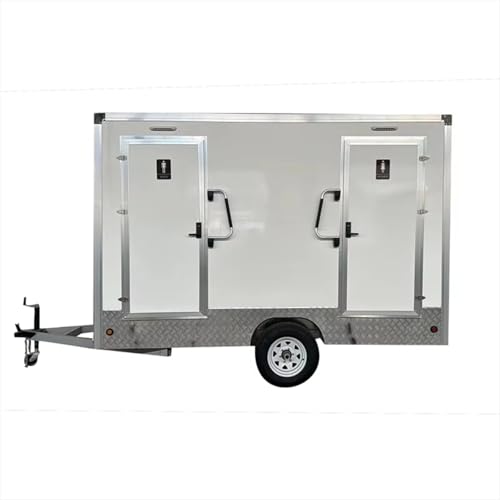Baño portátil al aire libre con iluminación de fregadero, estación de lavado de manos modular, remolque de lujo público mejorado para lugar de trabajo, construcción, festival