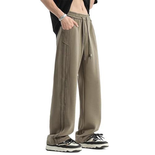 Men's Pants Spring Fall American Striped Casual Sport Wide-Leg Straight-Leg Loose Trouser for Men2