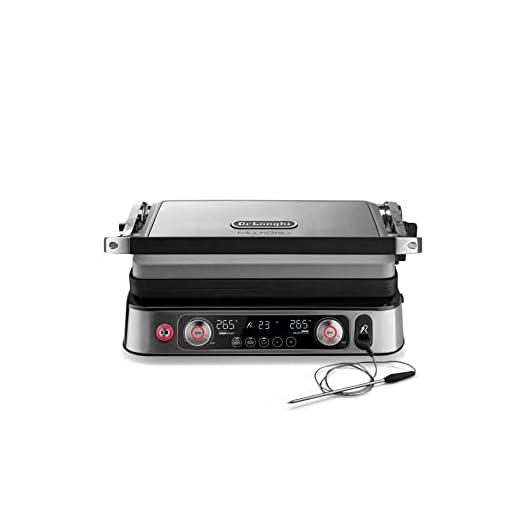 DeLonghi SW12B.BK Elektrogrill, 800 W, Kontaktgrill, Tisch, Gitter, Schwarz 3 De'Longhi CGH1112DP MultiGrill 1100, Elektrogrill mit App, elektronische Steuerung mit 2 unabhängigen Thermostaten, spülmaschinenfest, integrierte Thermostat, 2200 W, Silber, Silber / Schwarz